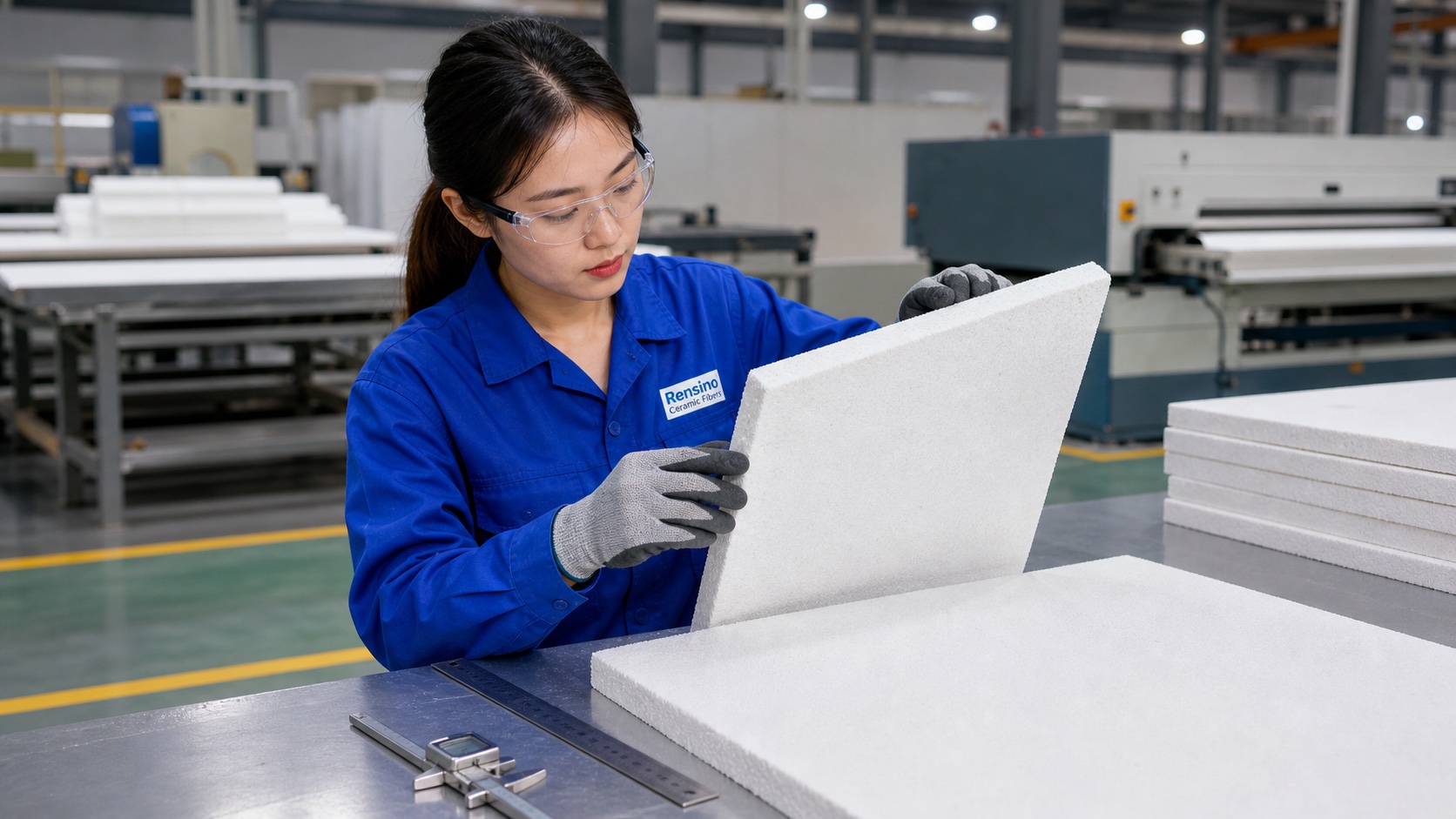 Ceramic fiber board cutting inspection