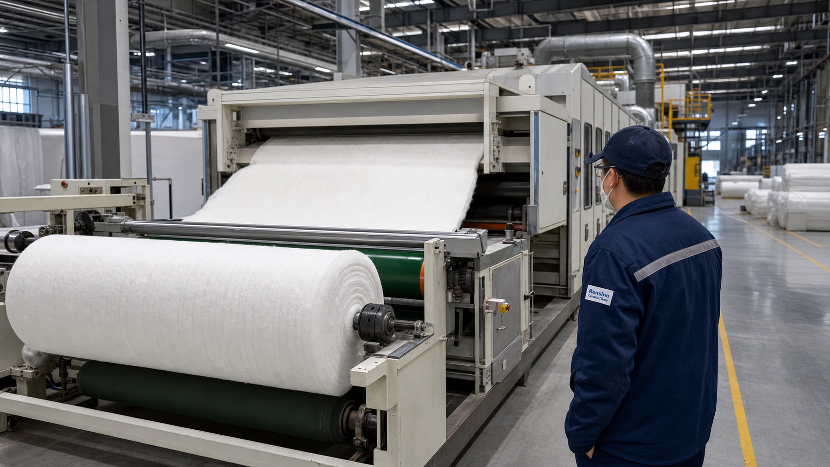 Ceramic fiber blanket production line