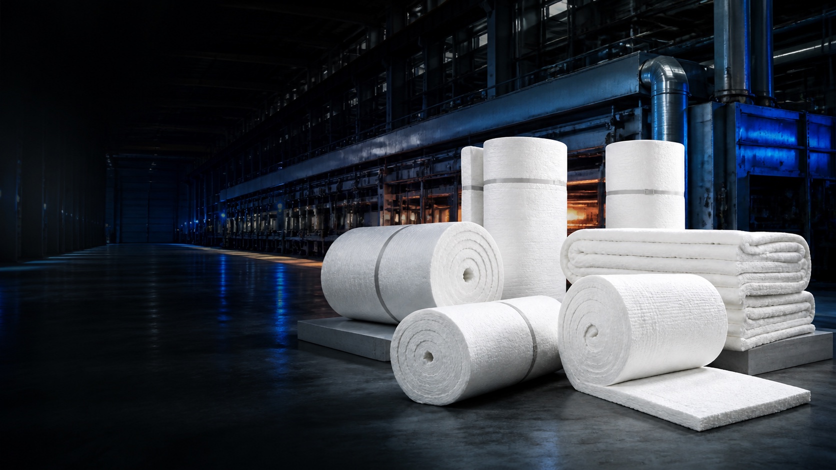 Rensino ceramic fiber blanket products in an industrial manufacturing environment