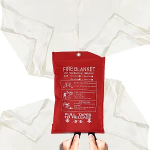 0.4mm Ultra thin Fiberglass Fire Blanket Temperature Resistance 800+ Reusable 120x180cm Emergency Fire Blanket