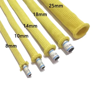 1-30mm Customized High Abrasion Resistance Durable Aramid Cut Resistant Sleeve Flame Retardant Heat-Insulation