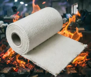 1050C Ceramic Fiber Cloth with Fiberglass Yarn Reinforced Fire Resistance Refractory Insulation for Pipe Wrapping