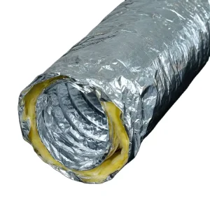 10inch X10m Fiberglass Wool Insulation Air Duct for HVAC Ductwork Ventilation