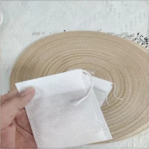 12*14 Eco Friendly Disposable Tea Bags with Cotton Draw Strings Drawstring Mesh Filter for Loose Leaf Tea Household Food Use