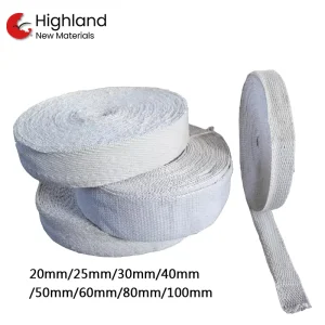 1260C Ceramic Fiber Rope High Density Refractory Gasket 45% Al2O3 Thermal Insulation Braided Rope For Aluminum Kiln