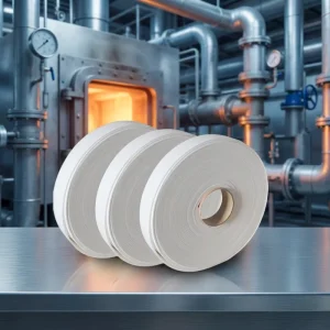 1260C Ceramic Fiber Sealing Strip 55% Al2O3 Refractory Insulation Tape for Pizza Oven and Boiler Door Seal Ceramic Fiber Tape