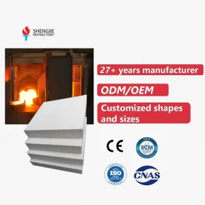 1260C Refractory Aluminum Silicate Insulation Pure White Fireproof Ceramic Fiber Plate for High Temperature Kiln Gasket