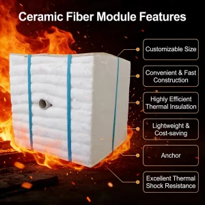 1360℃ Refractory and Heat-insulating Ceramic Fiber Modules for Industrial Furnaces