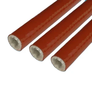 150mm dia Silicone Coated Hydraulic Hose Protection Fiberglass Fire Resistant Fire Sleeve