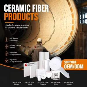 1600C Polycrystalline Ceramic Fiber Board for Specialty Glass Kiln High Temp Thermal Barrier Plate Project Order