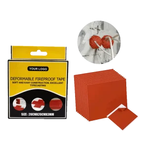 17*17cm Fire Barrier Moldable Putty Pads Shapeable Firestop Pads for Wall Openings and Through Penetrations