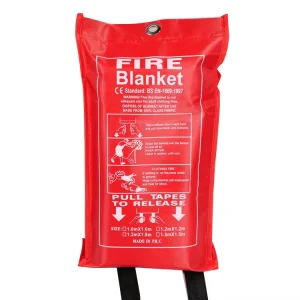 1M Large White Fiberglass Fire Killing Blanket with Chemical & Heat Resistance for Outdoor Welding Firefighting