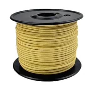 1mm Yellow Aramid Fiber Braided Rope High Strength Fireproof Flame Retardant Heat Resistant Anti UV Packaging
