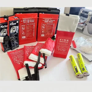 2 Pack Fiberglass Fire Suppression Blanket 40 X 40 Emergency Fire Blanket for Home and Kitchen Welding Process Service