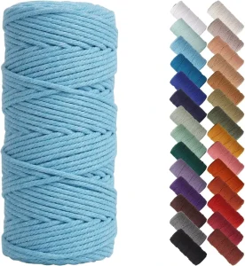 3mm 100% Cotton Macrame Yarn Custom Length Waterproof Rope for Shoes Bags Garments