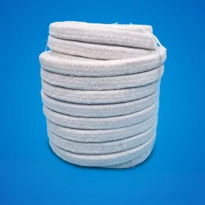 3mm 12mm Ceramic Fiber Rope 1260c Insulation Sealing Sticky Flat Ceramic Rope square Fireproof Twisted Ceramic Fiber Rope