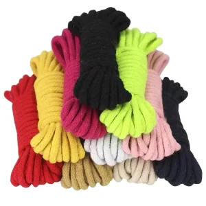 3mm 4mm 5mm 6mm Organic Braided Hollow Packaging Macrame Twist Nylon Polyester Cotton Rope Cord for Basket Drawstring