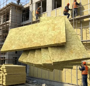 40-150kg/m3 Home Thermal Insulation Rock Wool Panel 30mm-200mm Thickness Fireproof for Exterior ASTM Australian Standard