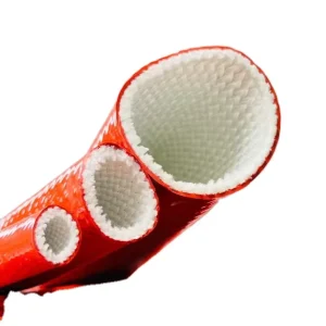 40mm Sleeving Fire Protection Sleeve Various Size Red Oxide Silicone Coated Glass Sleeving