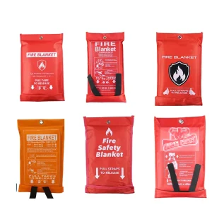 47x47in Reusable Fiberglass Emergency Fire Blanket CE Certified 0.43mm Thick for Kitchen Home Car Fire Safety