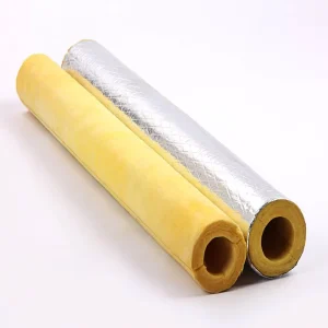 48kg/m3 High Density Glass Wool Pipe Shell Heat Resistant Fiberglass Tube for Hot Steam Pipeline