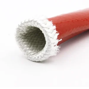 55mm Silicone Coated Glass Fiber Fire Sleeve High Temperature Pyro Jacket Fire Proof Sleeve