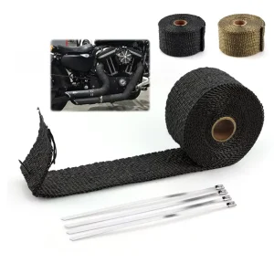 5m 10m Fiberglass Motorcycle Exhaust Pipe Heat Tape Wrap Heat Insulation Roll Wrap