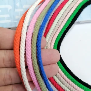 8Strand 100%cotton 4mm Round Braided Cotton Rope Macrame Cord Twisted Rope
