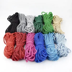 AP477 5mm Colorful DIY Braided Decoration Drawstring Rope Polyester Twisted Cords