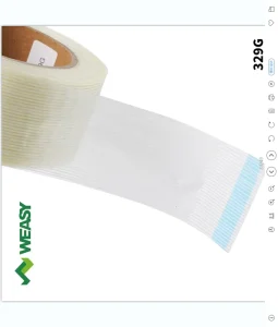 Adhesive Hot Melt Fiberglass Reinforced Water Resistant Eco Friendly Tape for Carton Sealing