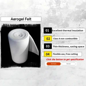 Aerogel Blanket Felt Industry Pipe Building Insulation Water Proof Fireproof High Temperature Thermal Material