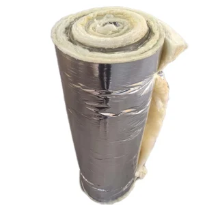 Aluminium Foil Faced Rock Wool Insulation Blanket Roll Moisture Proof Mineral Wool Felt Mat for HVAC Duct Insulation