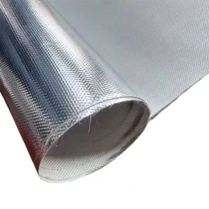 Aluminized Aluminum Foil Coated Fiberglass Fabric Cloth Custom Cut For Blinds Application