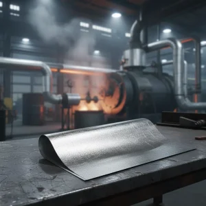 Aluminum Foil Coated Fiberglass Fabric High Temp Insulation Cloth for Industrial Pipe Boiler