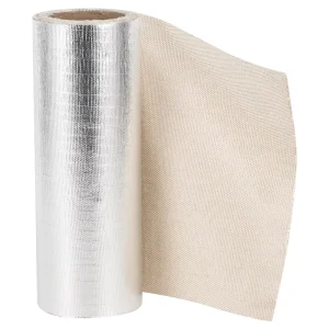 Aluminum Foil Glass Fiber Cloth for Fire Bag High Temperature Flame Retardant Fireproof Cloth Exhaust Pipe Insulation