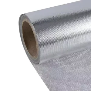 Aluminum Foil Metallized Film Fiberglass Cloth Eco-Friendly Heat Insulation Material R-value 0.03 Customizable Size