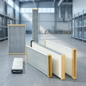 Antistatic Water Proof Pleated Fiber Glass Media High Temperature Resistant Boiler Gas Cleaning Panel Dust Filter Element