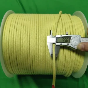 Aramid Braided Rope for Glass Tempering Furnace, Toughened Plant Oven Roller, Aramid Ropes Tapes