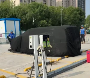 Automotive Fire Blanket Flame Retardant Guard EV Car Fire Blanket 6 m X 8 m for Parking Lots