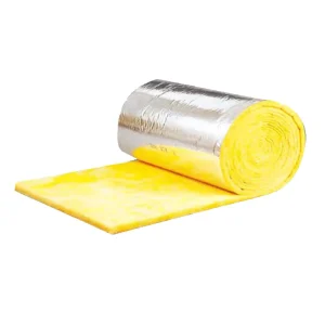 Basalt Rock Wool Insulation Blanket 60-150mm Thick 80-120kg/m Density Fire Resistant Soundproofing White Foil Facing Aluminum