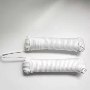 Basics Natural Cotton/Nylon Braided Rope Circular Portable Multi-color All-purpose Clothesline 3mm/2.5mm