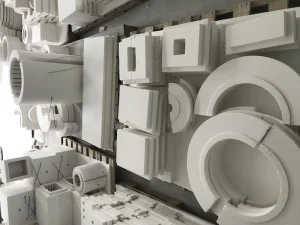 Bio Soluble Ceramic Fiber Vacuum Formed Special Parts High Temperature Refractory Components For Industrial Equipment