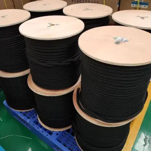 Black White Colorful 16 mm * 200 220 m Double Braided Polyamide Nylon Marine Rope for Yacht Halyard Offshore Oil Drilling