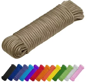Braided Cotton Rope with Jute Core 8mm 12mm Packing Ropes Hollow Braided Bags