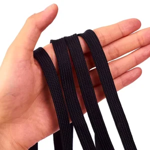 Braided Flat 6mm 8mm 9mm 10mm Rope 100% Polyester Draw Cord Braided Polyester Cord