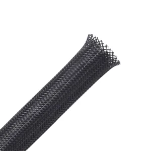 Breathable Flexible Self winding Braided Rubber Cable Protection Sleeves Eco friendly Wear resistant 10mm 16mm 25mm 30mm
