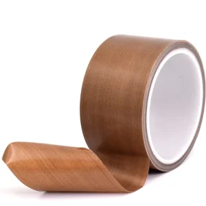 Brown 0.13MM Thickness High Temperature PTFE Adhesive Tape Self Adhesive PTFE Fiberglass Tape for Sealing Machine