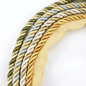 CD001 6mm DIY Handmade Decorative Lace Rope Drawstring Belt Twisted Cotton Polyester Ropes Braided Cords