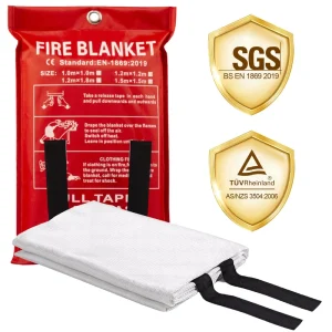 CE EN1869 Certified Reusable Silicone Fire Blanket Heat Resistant Multi Size Fireproof Blanket for Kitchen Workshop Rescue