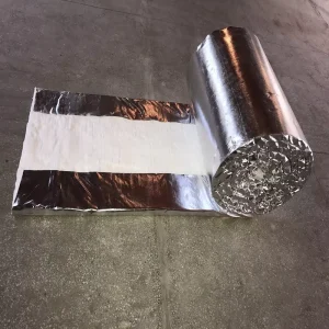 CN 1260 ST High Temperature Low Conductivity 128kg/m White Aluminum Silicate Ceramic Fiber Blanket Coated Aluminum Foil